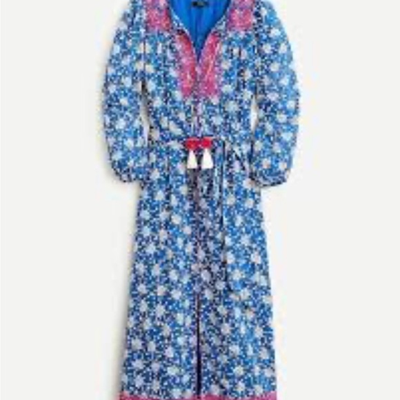 J. Crew Dresses & Skirts - J. Crew Blue and Pink boho Floral Maxi Dress
